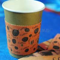 disposable printed kraft single wall coffee paper cup sleeves