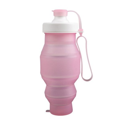 Leak Proof Medical Grade Sports Collapsible Silicone Foldable Water Bottle 500ml